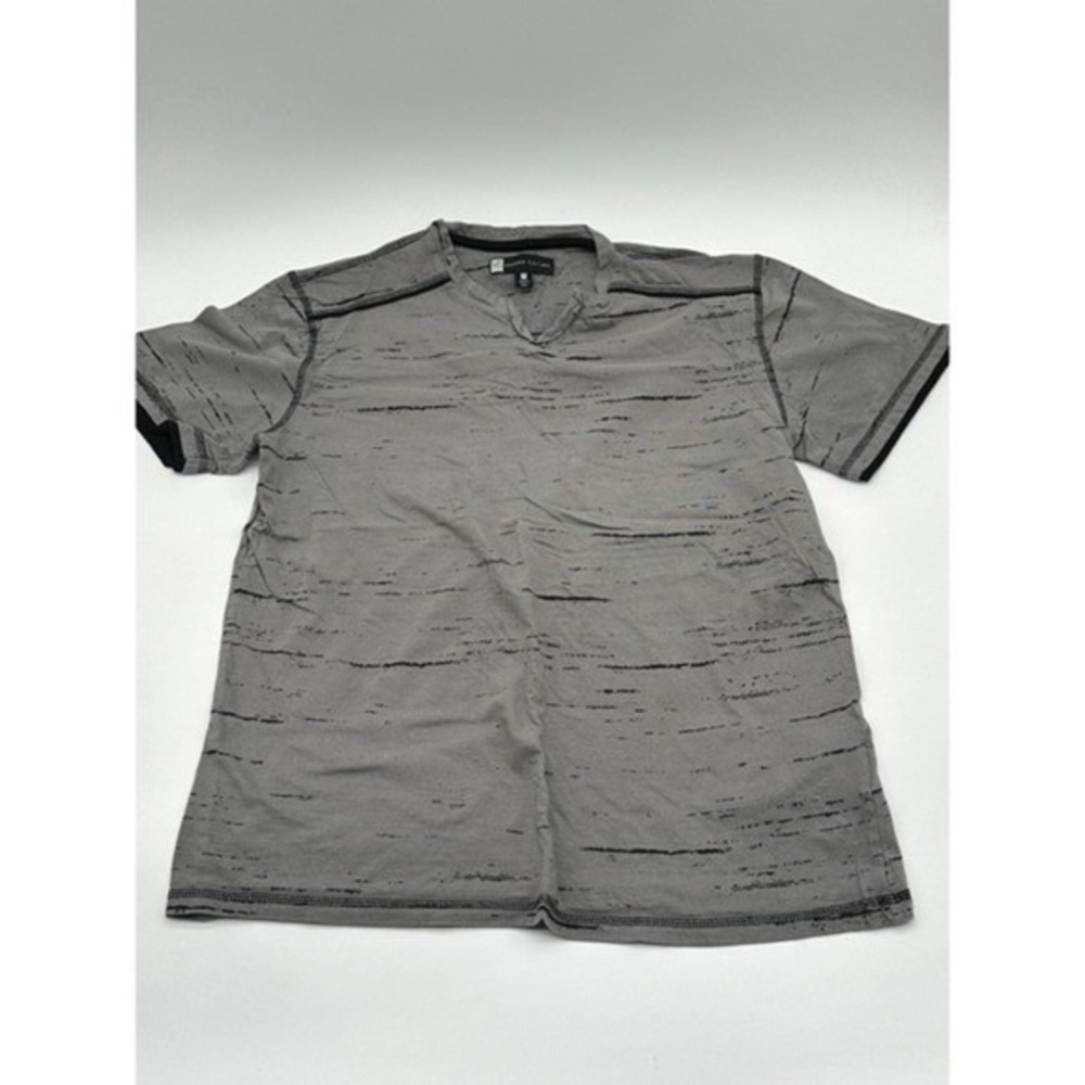 Modern Culture Mens Medium T Shirt Striped Casual Shoulder‎ Pocket Tee
